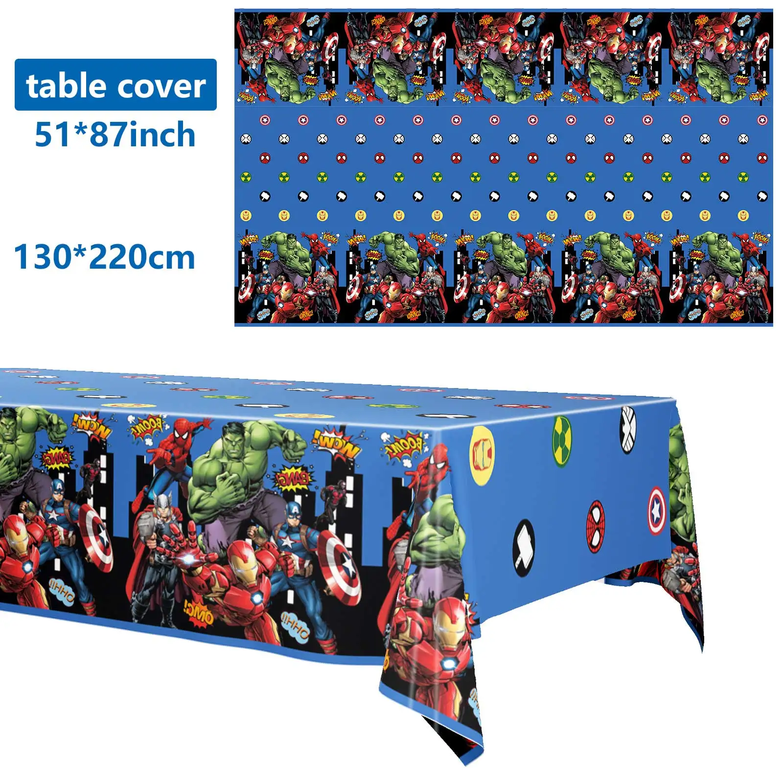 Superhero The Avengers Themed Birthday Party Supplies Tablecloth