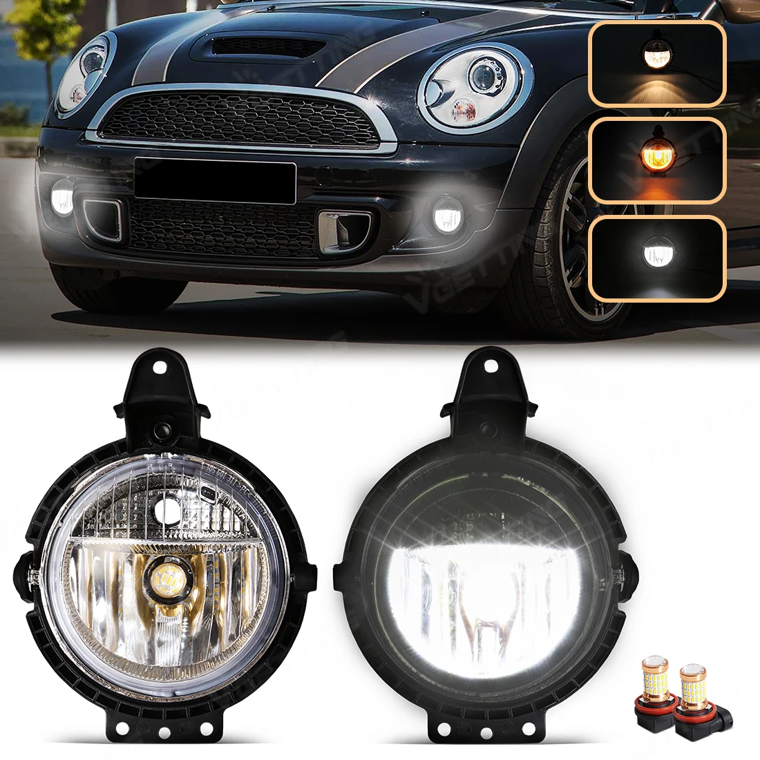 Ensemble de phares antibrouillard pour BMW Mini R55 R56 R57 R58 R59 Clubvan Clubman Cooper Roadster Countryman 2007 – 2015, phare 63172751295 - AliExpress