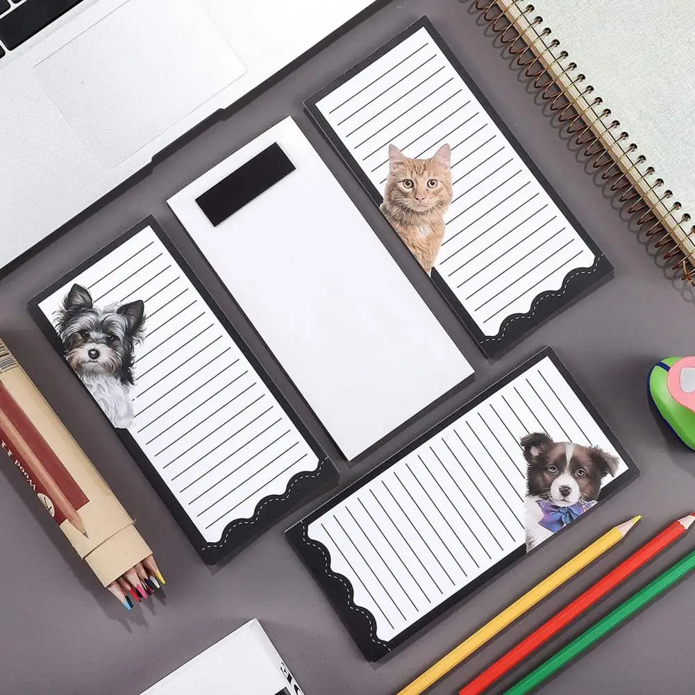 6Pcs Cartoon Magnetic Memo Pad Notepads To-Do Memos ListHome Time-saving Note Pads Grocery List Notepad For Fridge