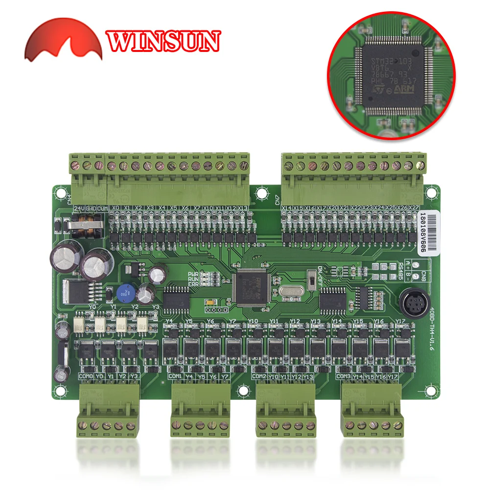 

FX1N 40MT DC24V Transistor output With Base and shell 6 channel 10K High Speed0 24 input 16 output Pulse step motor