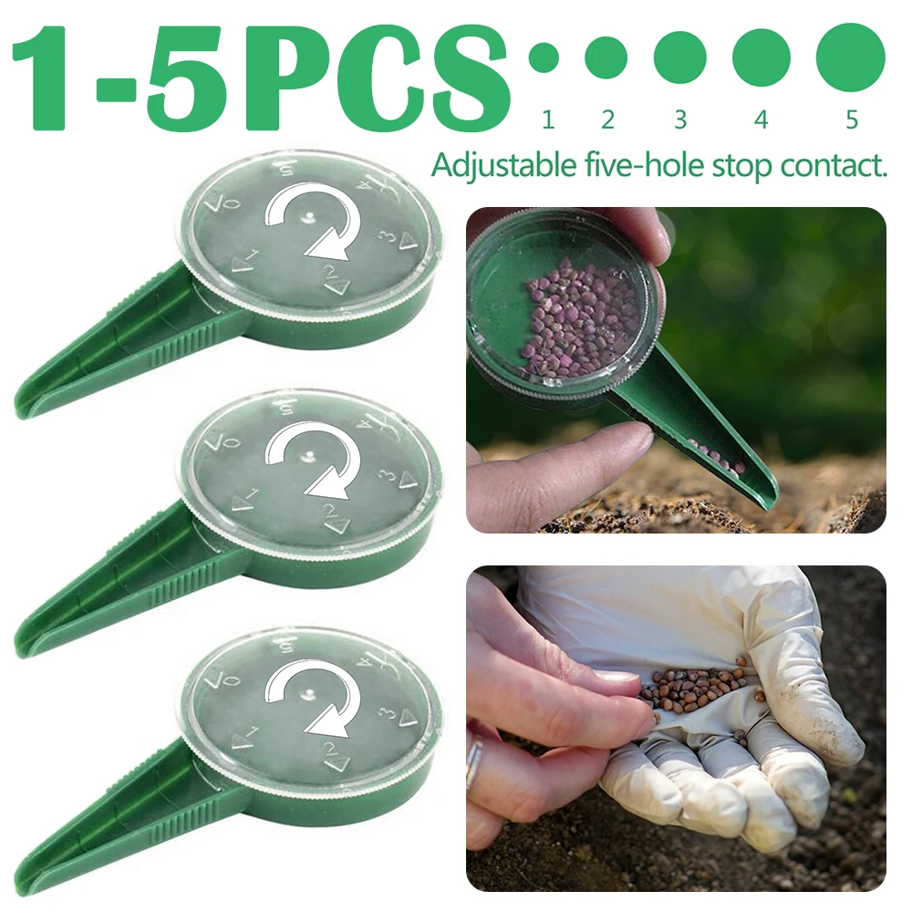 Plant Seed Sower 5 File Adjustable Planter Multifunctional Handheld Gardening Planter Sower Garden Planting Sowing Tool plant seed sower handheld seed dispenser garden seeder tool 1-5PCS