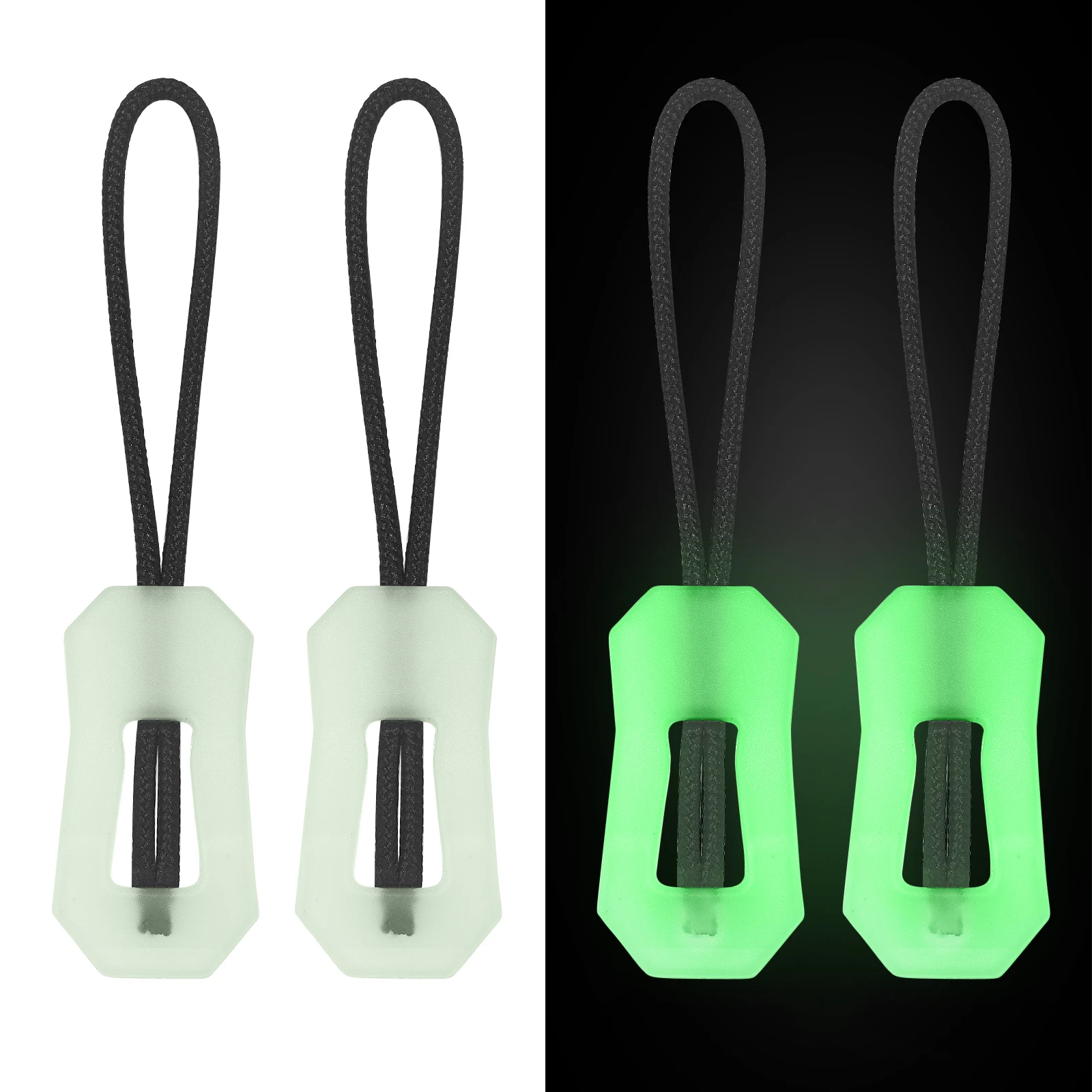 Zipper pullers zipper accessories 3/5/10pcs luminous zipper pull kit markers outdoor camping tool glow in the dark puller head for coats jackets rucksacks handbag