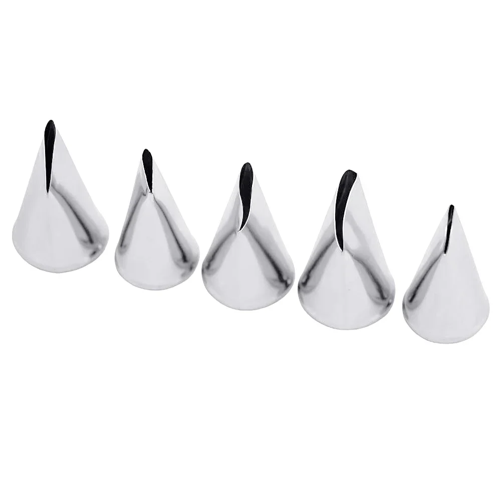 BCMJHWT 5pcs Flower Tulips Rose Nozzle 5pcs Leaf Petal Metal Nail Decor Lifter Fondant Cream Transfer cake decorating tip set cake icing nozzles baking nozzle set cake decorating nozzle set Baking Pastry Kitchen Tool