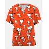 Nurse Uniform Women Short Sleeve Snoopy print Working Uniform Pocket Blouse Scrubs Tops Nursing Medical Uniforms Accessories 4