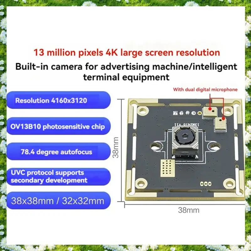 2025-13MP USB 카메라 모듈 왜곡 없음 자동 초점 카메라 모듈 4160X3120 OV13B10 컴퓨터용 마이크 내장, 13MP USB 카메라 M