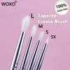 Tapered Crease Brush Large Small and Medium-sized Crease Makeup Brush Eyeshadow Crease Makeup Tool 100% Goat Hair & Copper Tube 1