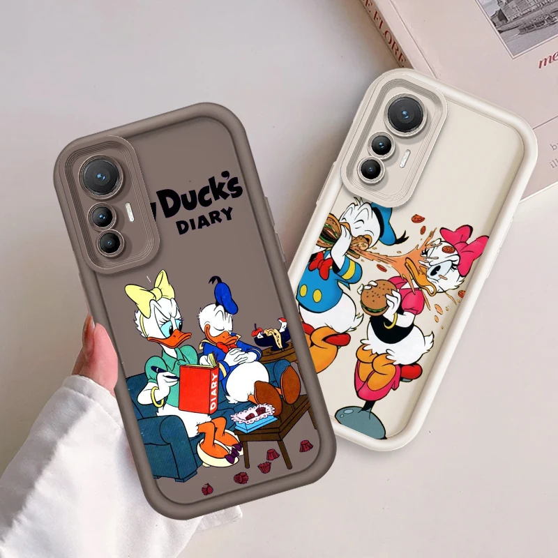Disney Daisy Donald Duck Eye Ladder Per Xiaomi Mi 14 12T 11 Lite Poco M3 X5 X4 F5 F4 F3 F2 Gt Pro 5G Back Phone Case