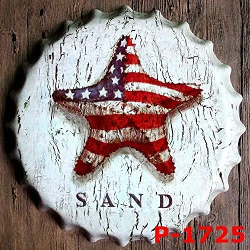 

Lplpol Tin Sign Bottle Cap USA Sand Bar Pub Home Vintage Retro Poster Cafe Art 10" X 14"