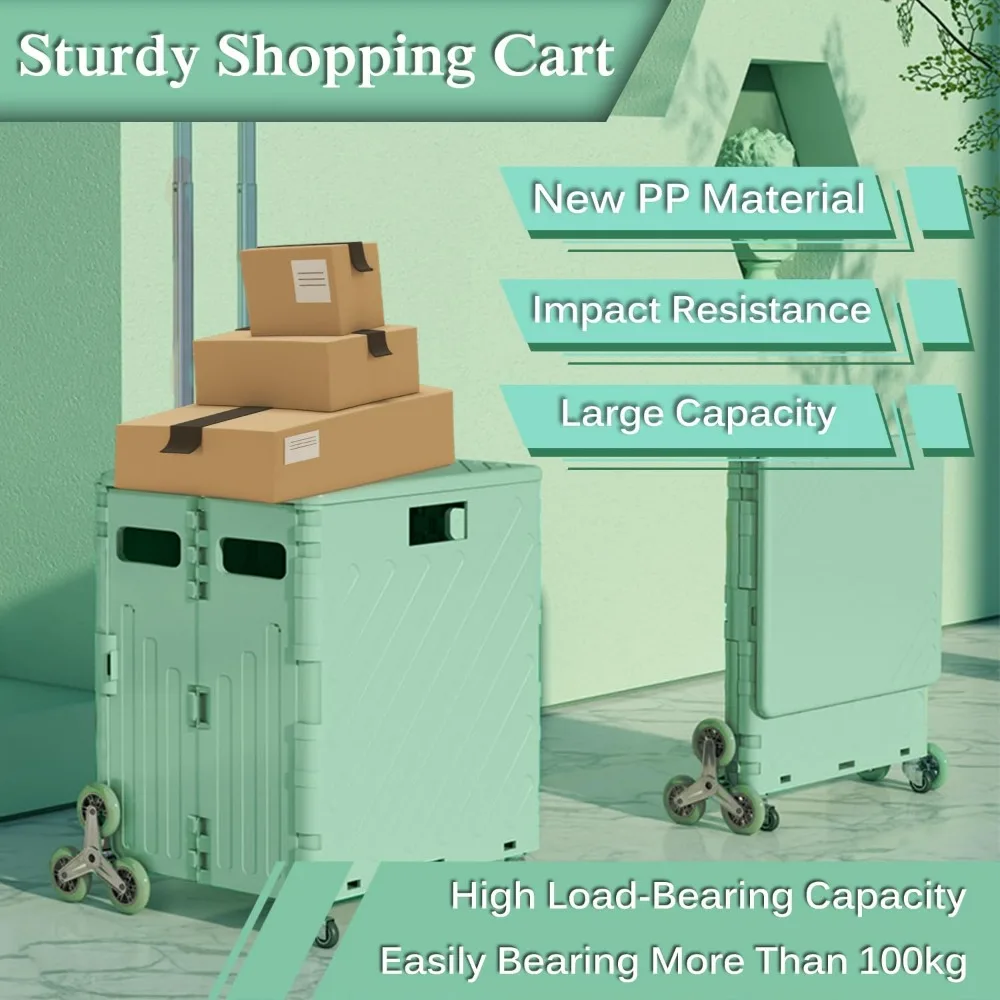 Buy Groceries Small Cart Folding Shopping Car Outdoor Camping Large Capacity Food Basket Express Delivery Small Trailer