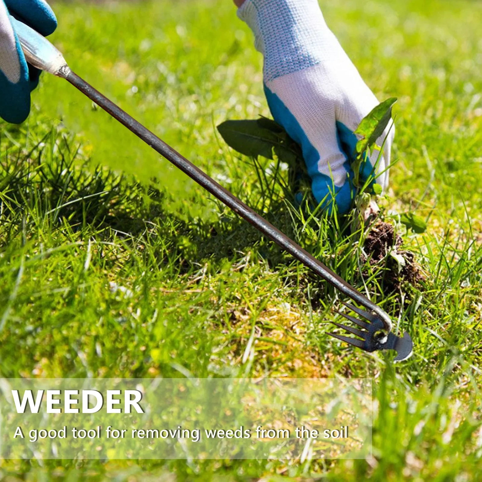 Pull Weeds Tool with Long Handle Grass Rooting Puller for Yard