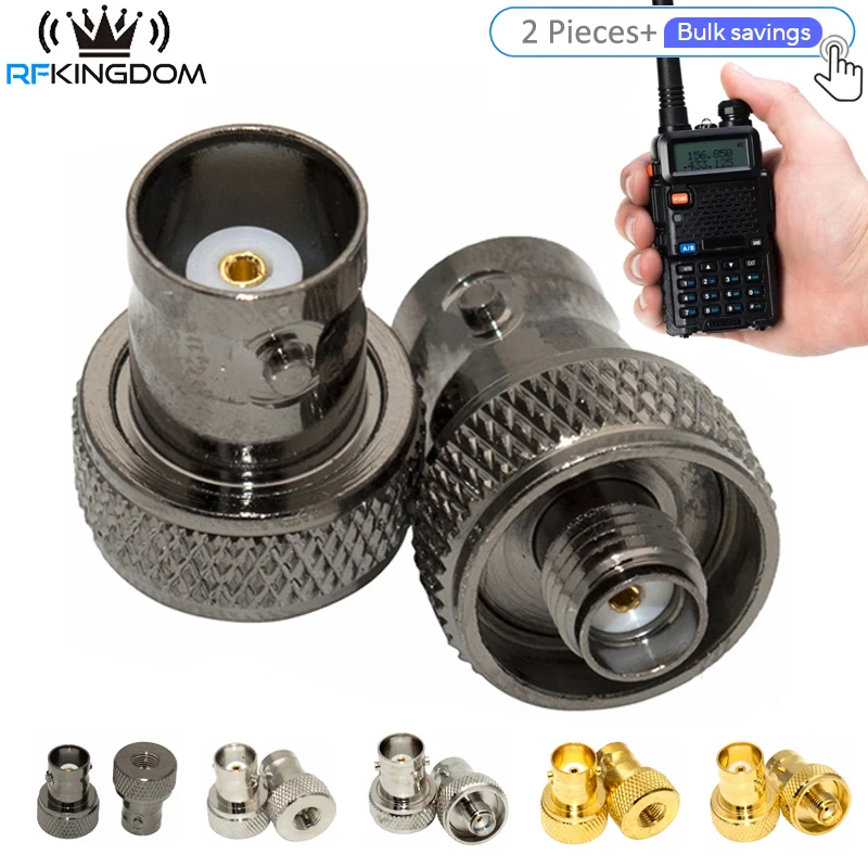 สีดํา BNC หญิง Sma หญิงอะแดปเตอร์อะแดปเตอร์เสาอากาศสําหรับวิทยุ Baofeng UV-5R UV-5RA UV-5RB UV-5RC UV-5RD 1