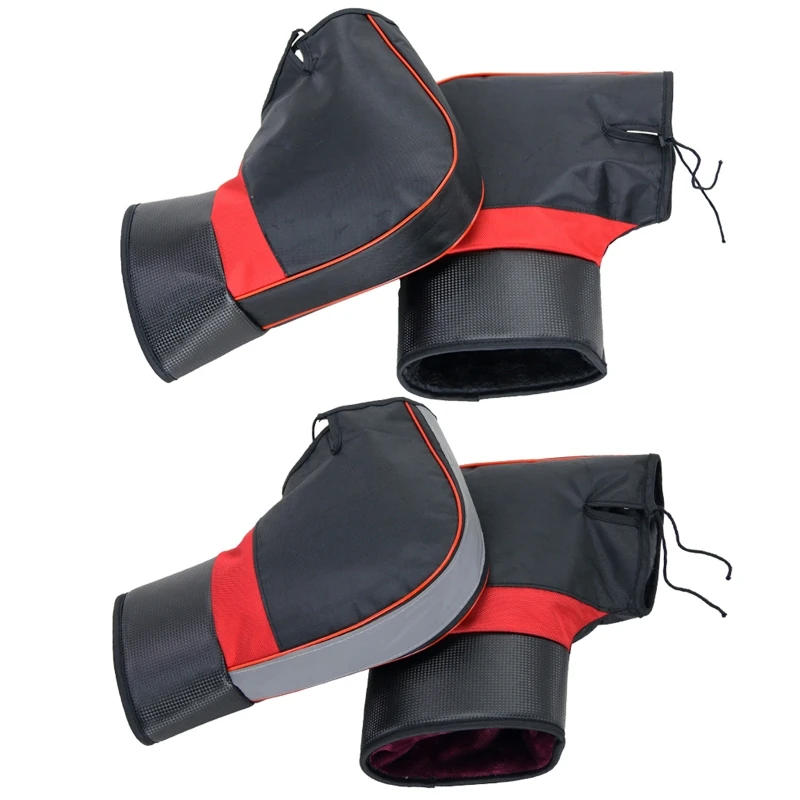 

Motorcycle Riding Waterproof Handlebar Gloves Hand Fur Muffs Winter Thermal Warm Dropship
