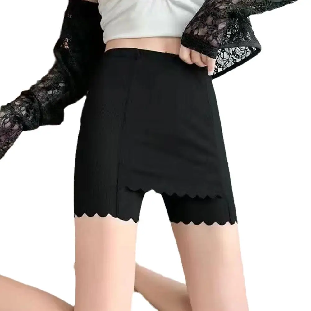 Safety shorts safety pants seamless panties Women double-layer ice silk safety pants summer boyshorts seamless skirt shorts anti-slip underwear panties