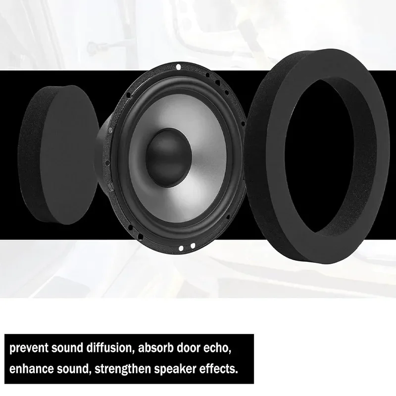 4/5/6.5 Inch Universal Car Speaker Ring Soundproof Cotton Auto Door Foam Pad Woofer Speaker Noise Insulation Ring Accessories soundproofing cotton sound insulation ring sound insulation cotton soundproofing foam