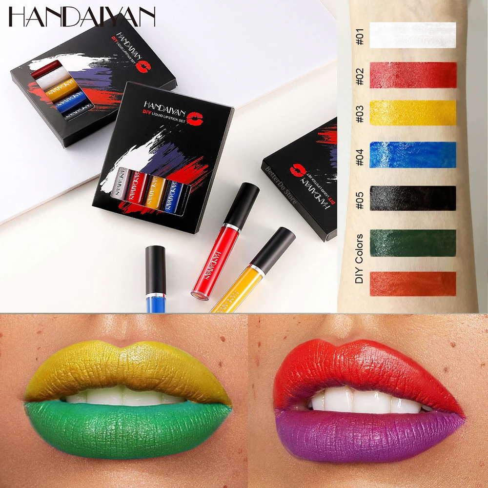 

Набор водостойких матовых жидких помад для губ, 5 шт.