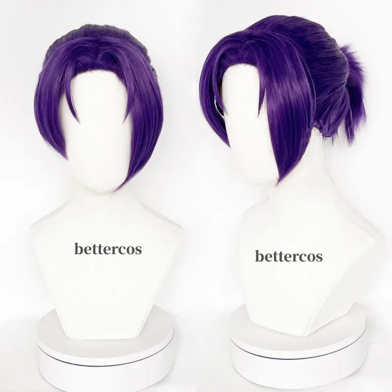 

Reo Mikage Cosplay Wig Anime BLUE LOCK Long 34cm Purple Ponytail Wig Cosplay Anime Heat Resistant Hair Halloween Wigs + Wig Cap