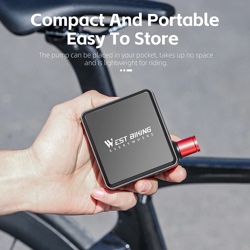 WEST BIKING Bike Pump portable Mini Electric Air Pump with LCD Display 150PSI Tire Inflator Motorcycle Car E-bike Bicycle Pump