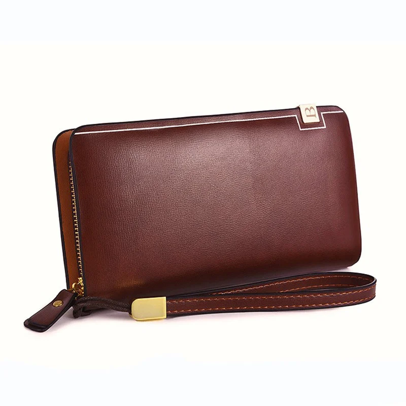 

Men's handbag single zipper business leisure Long Wallet