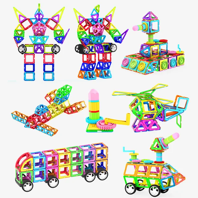Mini Size Magnetic Designer Magnet Building Blocks Accessories Educational constructor Toys For Children 2