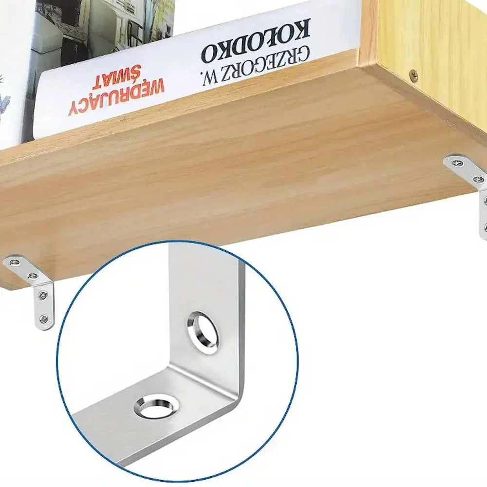 L-shaped thickened metal 90 degree right angle wall bracket 20pcs wooden shelf hardware connector fixing corner fittings furniture hardware angle bracket angled furniture hardware angle connector