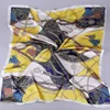 Fashion Kerchief Silk Satin Neck Scarf For Women Print Hijab Scarfs Female 90*90cm Square Shawls and Wraps Scarves For Lady 5