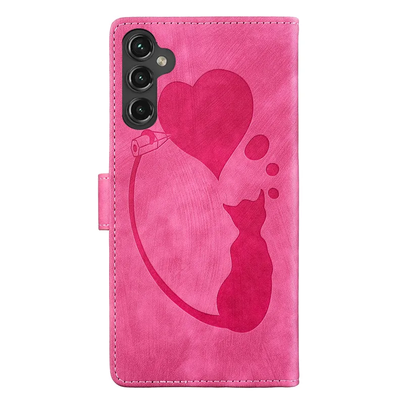 Cat Leather Phone Case - Stylish Flip Cover & Wallet Bag in Premium Design