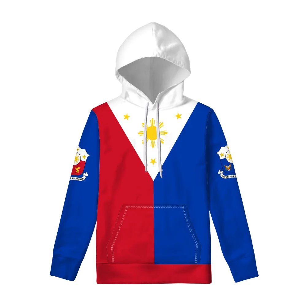 Philippines Zipper Hoodie Custom Name Number Photo Phl Sweatshirt