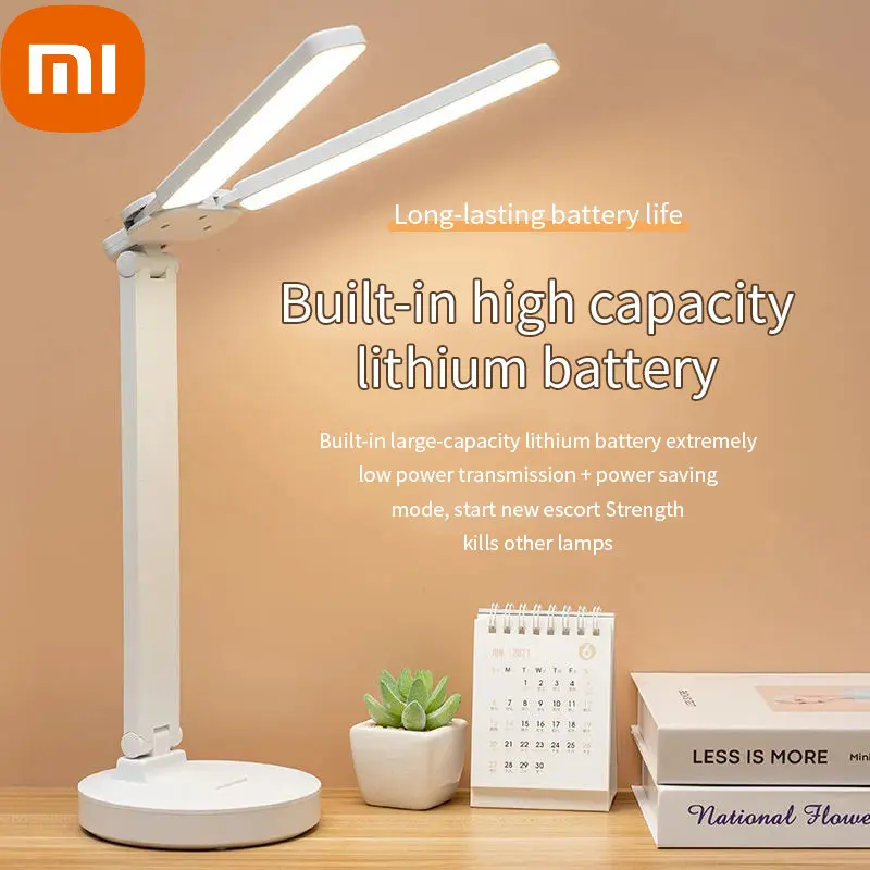 

Xiaomi Double Lamp Type LED Table Lamp Touch Dimming USB Desk Light Work and Study Eye Protection Reading Table Lights