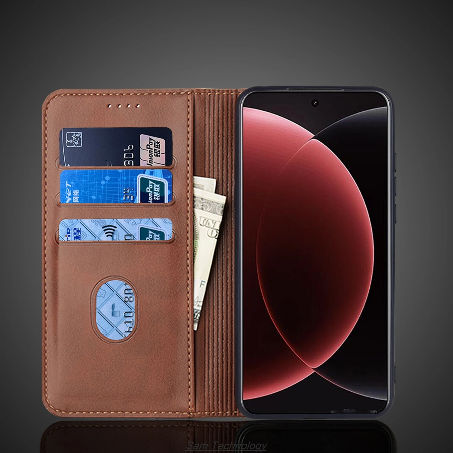 Magnetic attraction Leather Case for Xiaomi Mi 15 Ultra / Xiaomi 17 Ultra Holster Flip Cover Case Wallet Bags Capa Fundas Coque 5