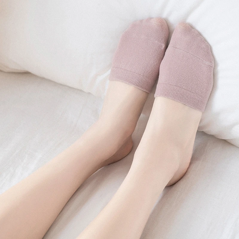 5 Pairs Women Summer Toe Topper Liner Half Socks Solid Candy Color Seamless Non-Skid High Heels Invisible Forefoot Cover toe socks pad