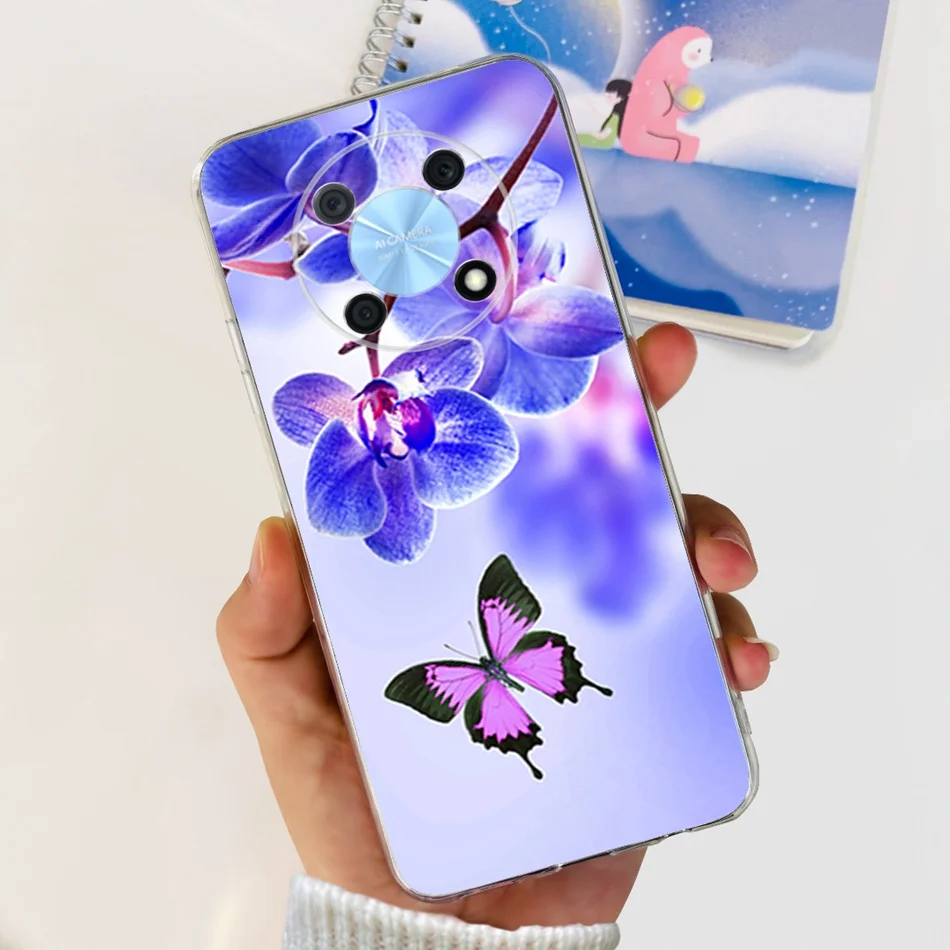Elegant Printing Soft Silicone Clear TPU Slim Phone Case