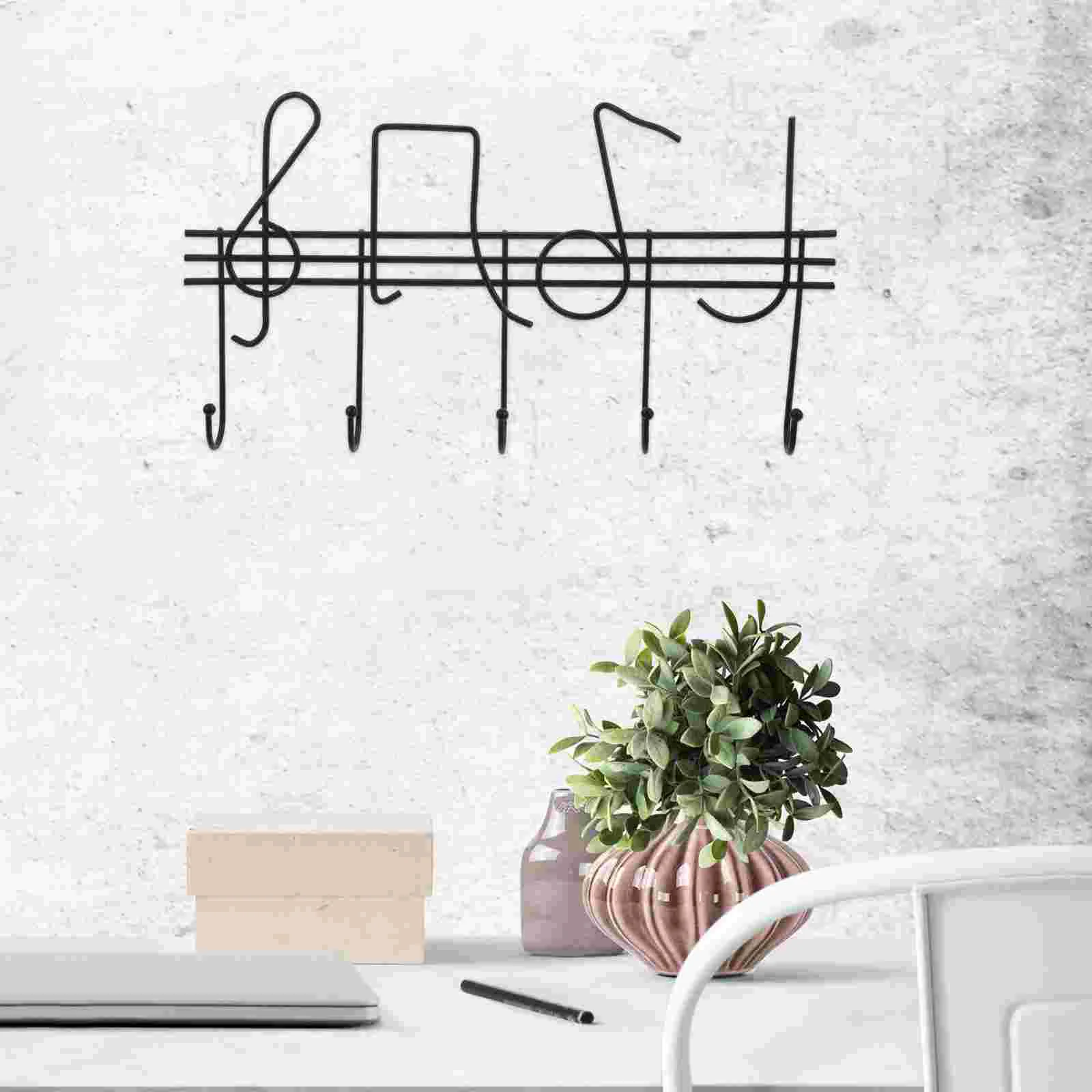 

Key Holder Wall Mounted Hat Hanger Music Note Umbrella Holder Purse Hook