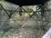 Hunting Blind with chair, 270 degree Shoot Through Mesh with Silent Sliding Window, 2-3 Person Ground Stand Pop Up 6