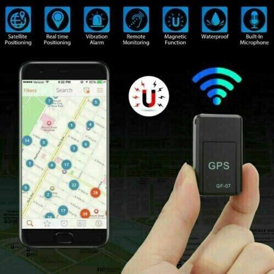 Mini GF-07 Magnetic GPS Car Tracker Real-Time Tracking Anti-theft SIM Card Message Locator GPS Tracker Anti-Lost Locator