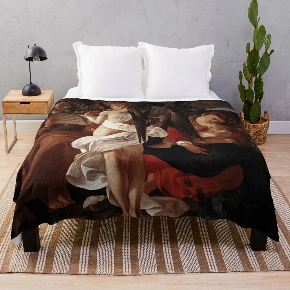 

Caravaggio - Rest on the Flight into Egypt Throw Blanket Large Blanket Soft Big Blanket For Sofa
