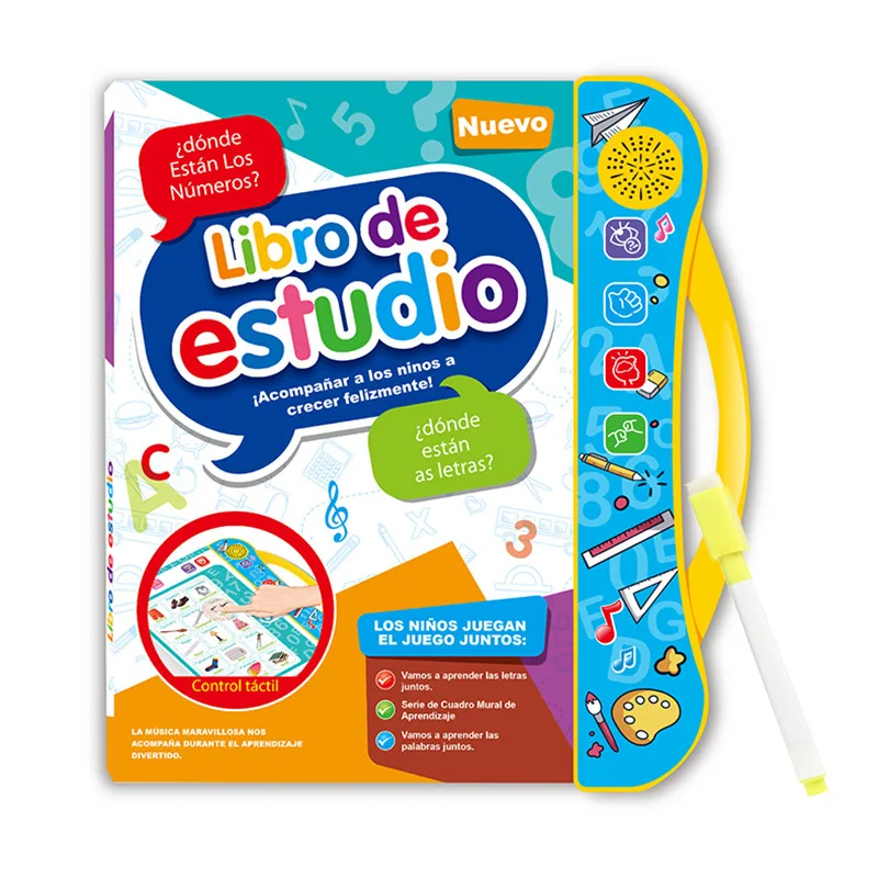 English Spanish Language Reading Book Multifunction Reading Machine Learning for Kid Early Education E-Book Teaching Toys Gifts 2