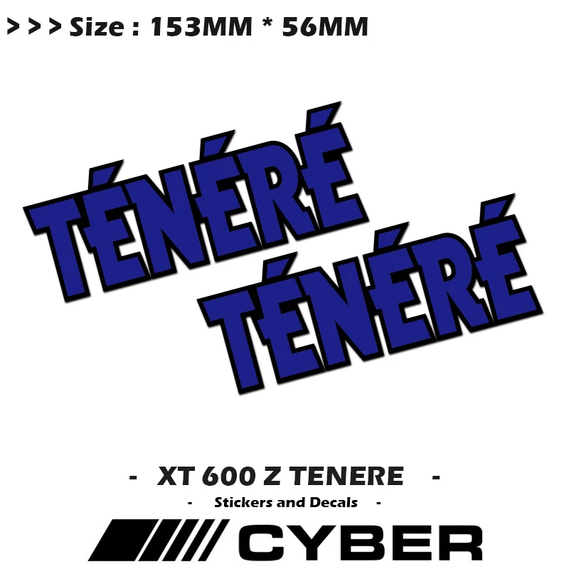 TENERE For Yamaha XT 600 Z TENERE 153mm*56mm Fairing Shell Sticker Decal  Motorcycle Sticker