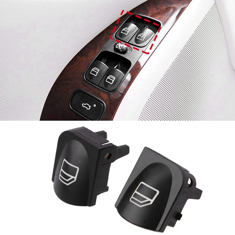 윈도우 스위치 버튼 커버, 메르세데스 벤츠용, 메르세데스 벤츠 W203 W208 C Clk 클래스용, 전면 좌우 윈도우 스위치, 수리 버튼 캡