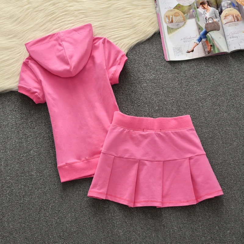 Y2K Women's Brand A-line Short Skirt 2-piece Set, Women's Casual Fashion Short Skirt Casual Set