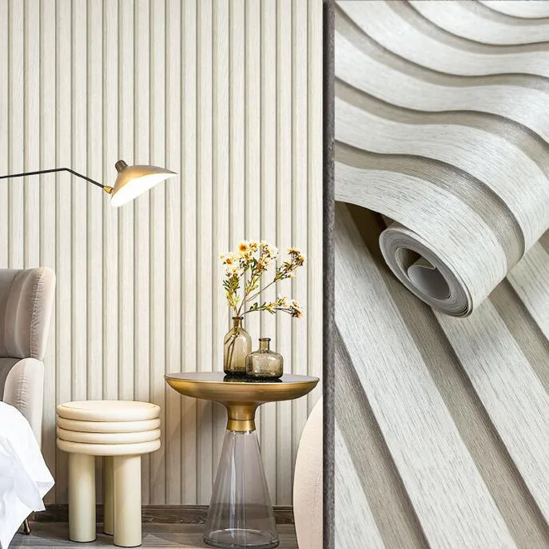 3d effect oak wood slats wallpaper retro 01