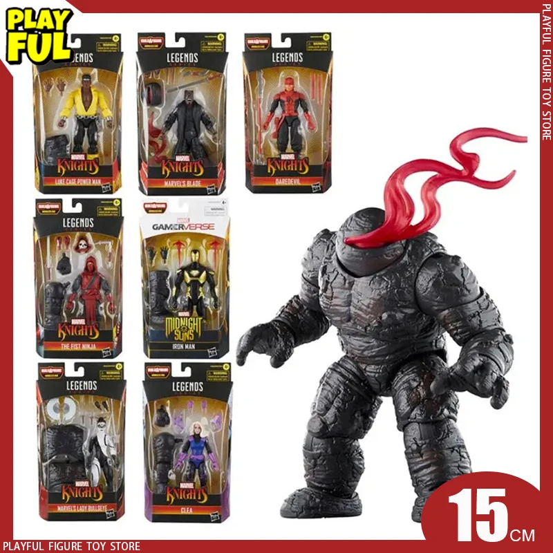 

Фигурки героев аниме Marvel Legends, рыцари Marvel, лезвие, кулак, ниндзя, полный набор из 7 экшн-фигурок, коллекционные модели, игрушки в подарок