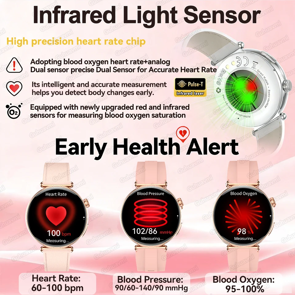 2026 Upgrade Fashion Health Smart Watch For woman ECG Micro Physical Examination Heart Rate Bluetooth Call lady Smart Watch NEW 4