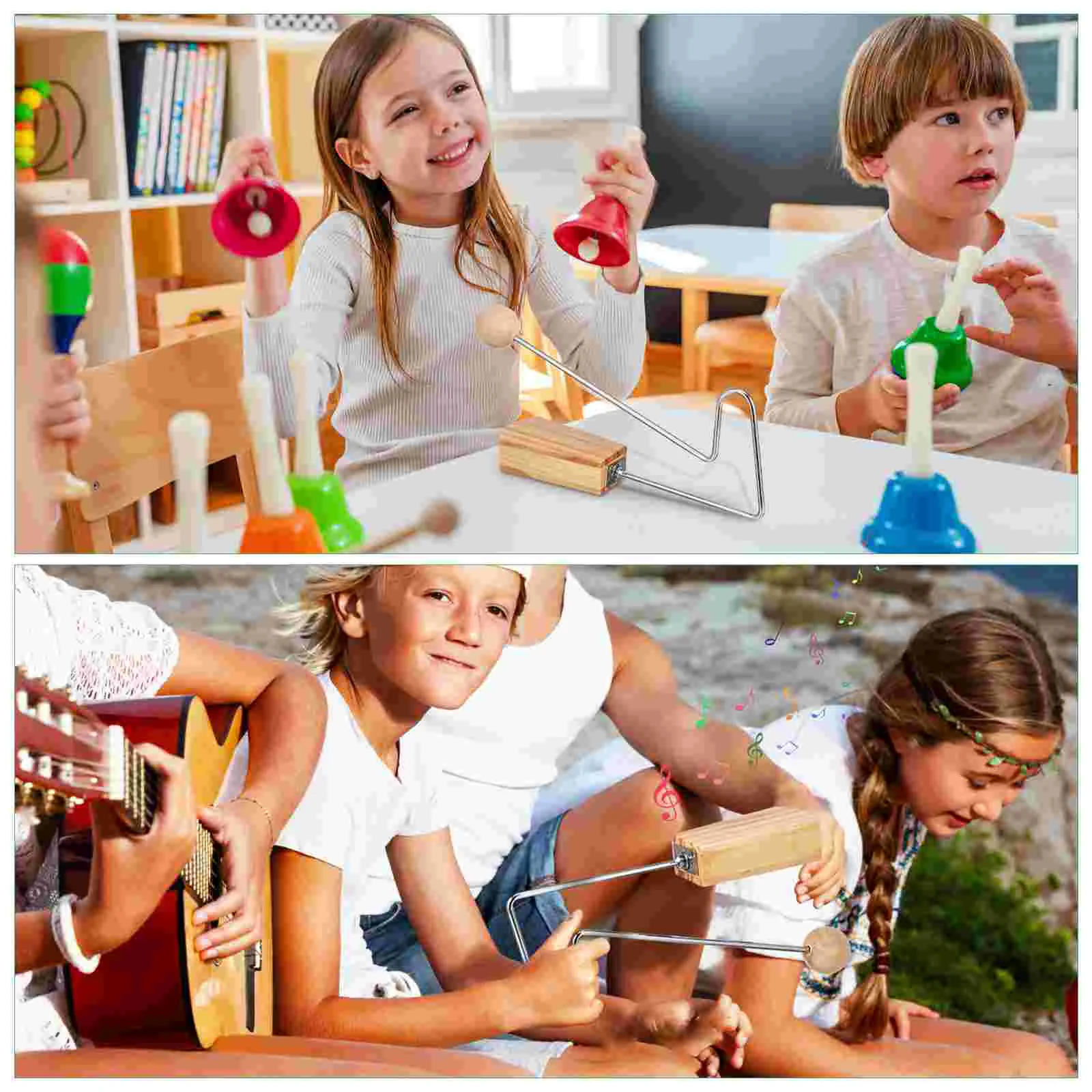 Wooden Vibraslap Unique Sound Construction Versatile Percussion Instrument for Musicians Parties Latin