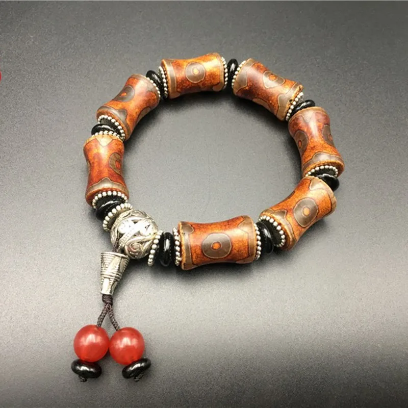 

Natural Stone Agate Longan Dzi Tibetan Bracelet Sky Eye Chalcedony Jewelry Bracelet Ladies Men Gifts