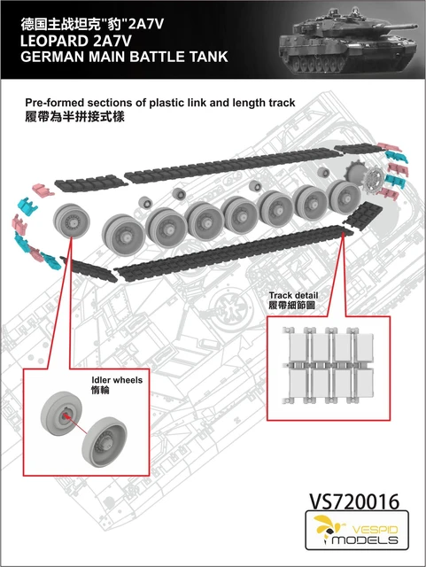 Vespid Vs720016 1/72 Scale Leopard 2 A7v German Main Battle Tank Plastic  Model Kit - Trank&military Chariot Model - AliExpress