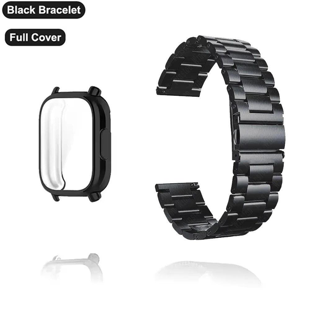 Premium Metal Strap with Protective TPU Case