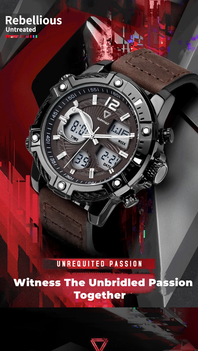 Mark Fairwhale Waterproof Led Watches For Men Outdoor Sports Men Digital LED Quartz Men Wrist Watch Fashion Electronic Watch