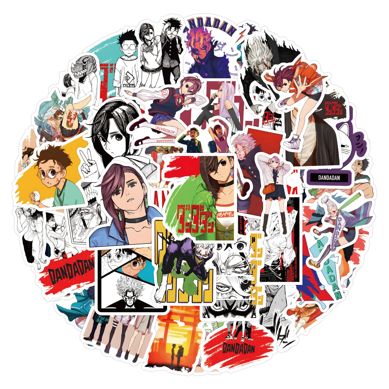 DANDADAN ステッカー 66 55pcs DANDADAN Cartoon Cute Graffiti Sticker Luggage Scooter