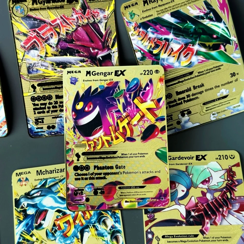 DIY PTCG 메탈 컬렉션 카드 메가 차리자드 비너사우르 가드보아 블라스티즈 EX 자체 제작 카드 클래식 게임 애니메이션 카드 선물 장난감