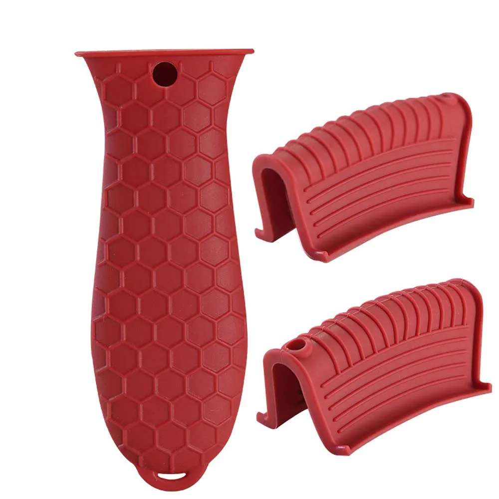 Cooking Anti-skid Cookware Pot Clips Silicone Pot Handle Holder Pan Handle Cover Kitchen Accessories Protective Cover